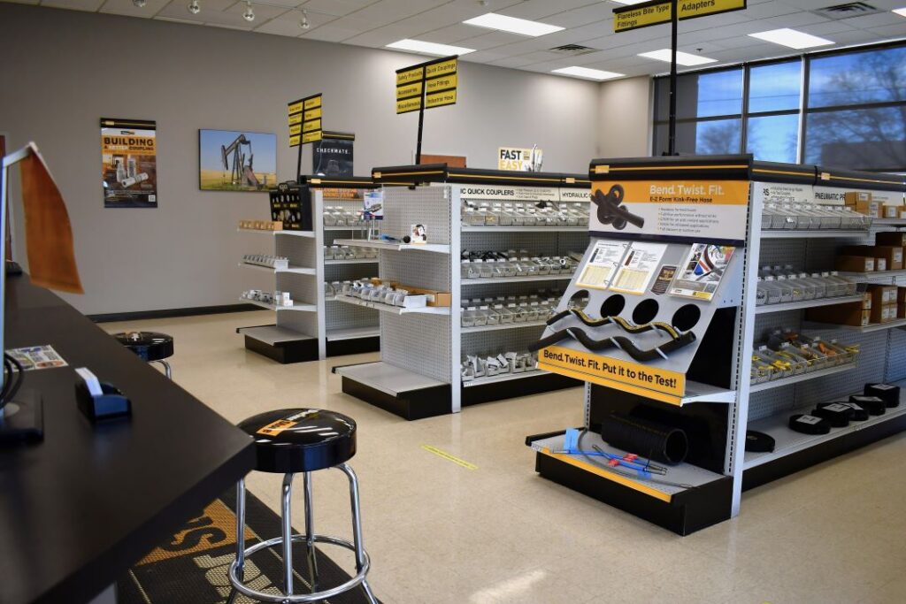ParkerStore shelves at Industrial Specialties